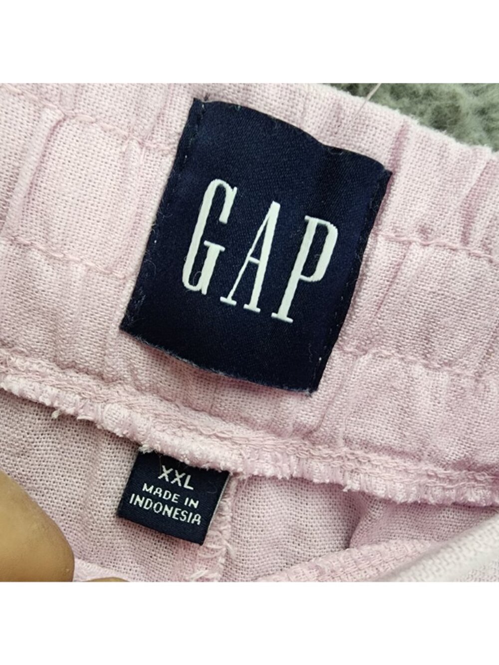 Gap Shorts Womens XXL Pink Linen Blend High Rise Drawstring - Picture 2 of 11